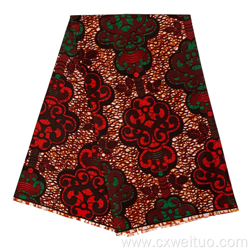 100% polyester block african printed wax fabrics